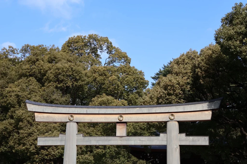 Sendero arbolado hacia el Santuario Meiji en Harajuku